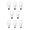 Bulbrite 9w Dimmable Frost A19 LED Light Bulbs Medium (E26) Base, 4000K Cool White Light, 800 Lumens, 8PK 862719